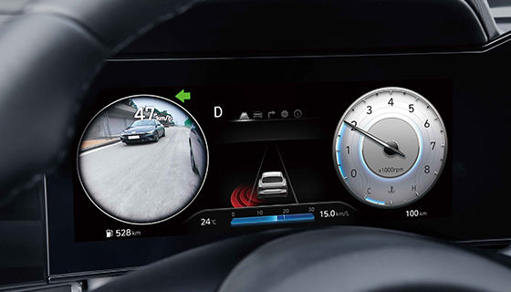 The new Elantra Blind-Spot View Monitor (BVM)